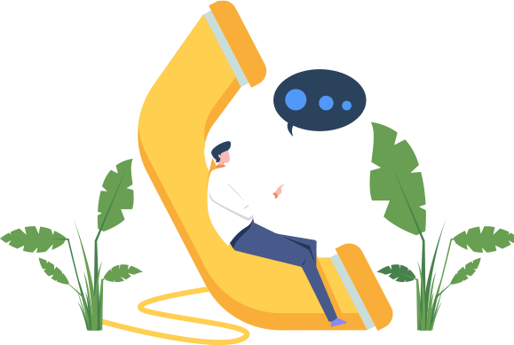 Ilustracja: operator odbiera telefon w imieniu korporacji taxi